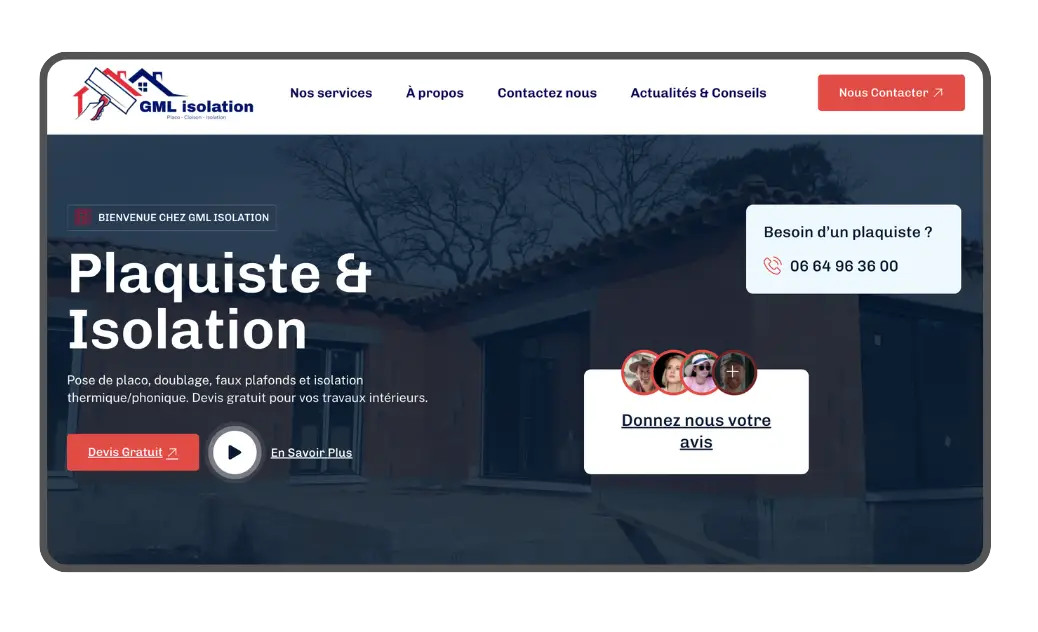 Site web GML Isolation